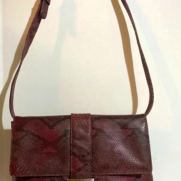 Suarez snakeskin leather satchel handbag - Picture 12 of 14